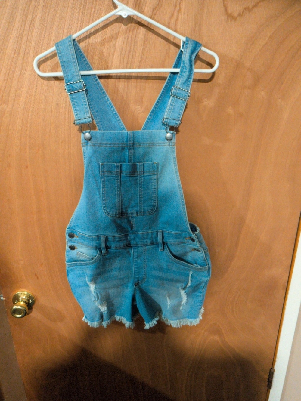 VENUS Light Blue Denim Short Overalls